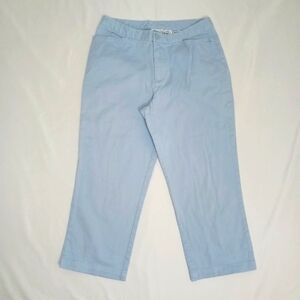 Erik Stewart Stretch Light Blue Capris.